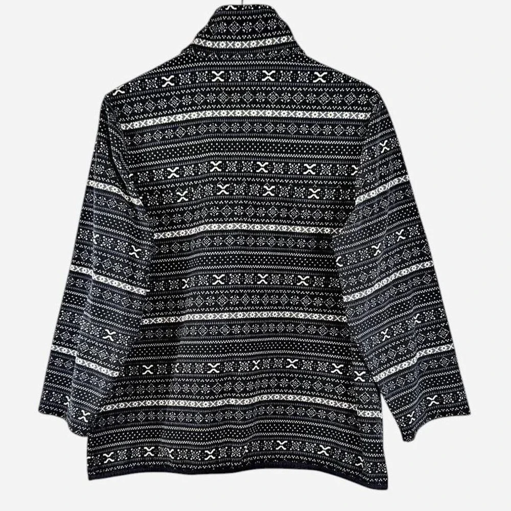 JACHS New York Cabin Mock Neck Fair Isle Fleece Pullover XL - Picture 2 of 8